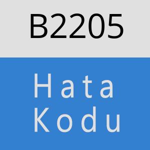 B2205 hatasi