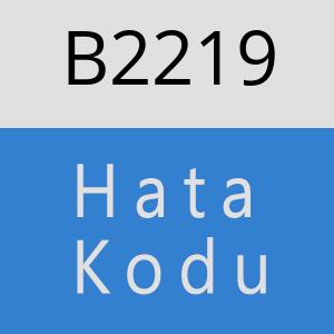 B2219 hatasi