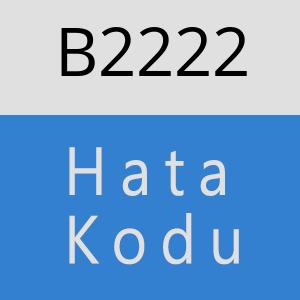 B2222 hatasi