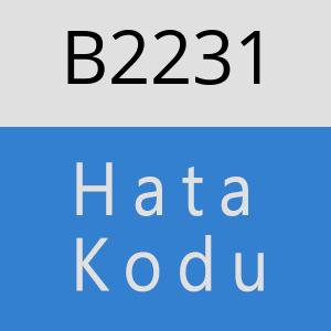 B2231 hatasi