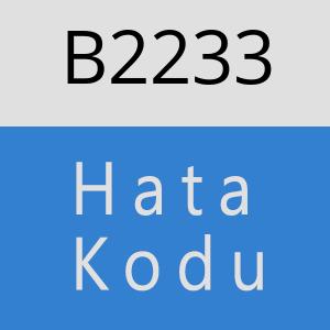 B2233 hatasi