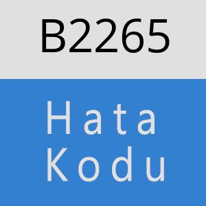 B2265 hatasi