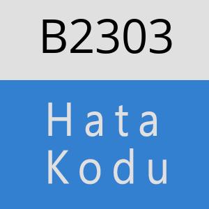 B2303 hatasi