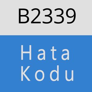 B2339 hatasi