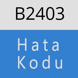 B2403 hatasi