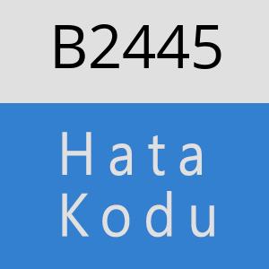 B2445 hatasi