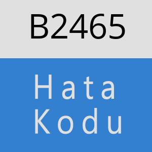 B2465 hatasi
