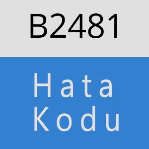B2481 hatasi