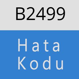 B2499 hatasi