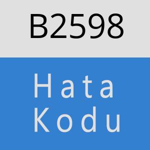 B2598 hatasi