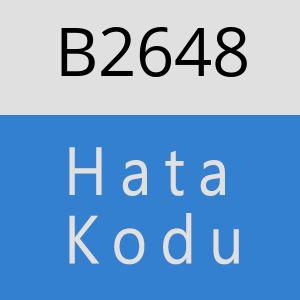 B2648 hatasi