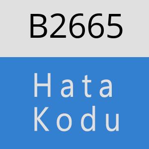 B2665 hatasi