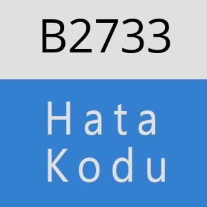 B2733 hatasi