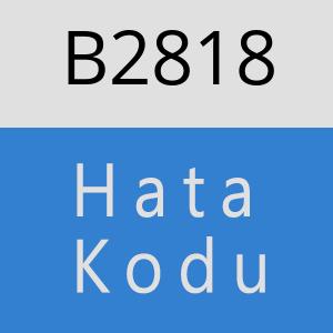 B2818 hatasi