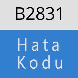 B2831 hatasi