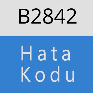 B2842 hatasi