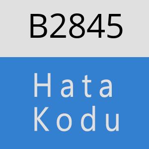 B2845 hatasi