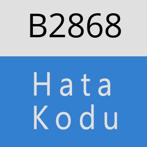 B2868 hatasi