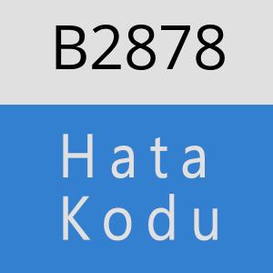 B2878 hatasi