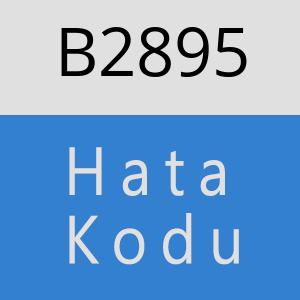 B2895 hatasi