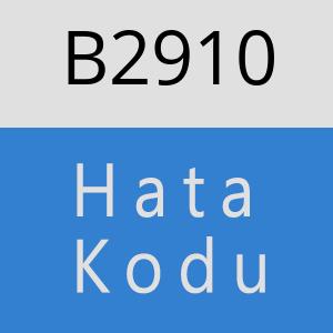 B2910 hatasi