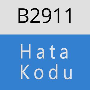 B2911 hatasi