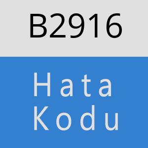 B2916 hatasi