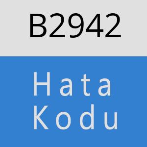 B2942 hatasi