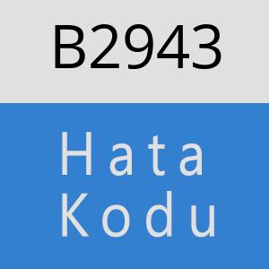 B2943 hatasi