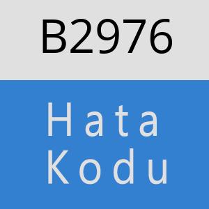 B2976 hatasi