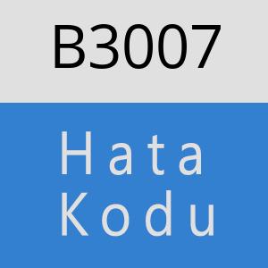 B3007 hatasi