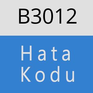 B3012 hatasi