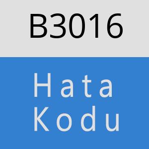 B3016 hatasi