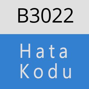 B3022 hatasi