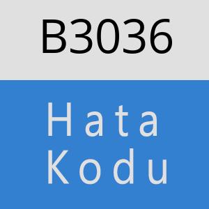 B3036 hatasi