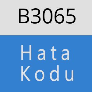 B3065 hatasi