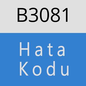 B3081 hatasi