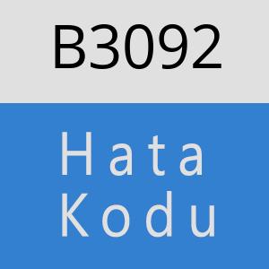 B3092 hatasi