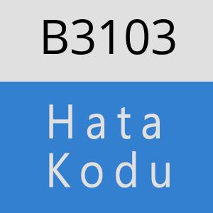 B3103 hatasi