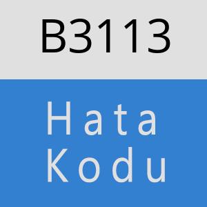 B3113 hatasi