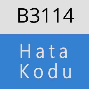 B3114 hatasi