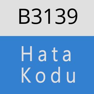 B3139 hatasi