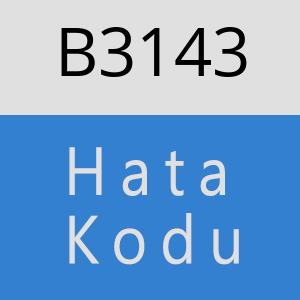 B3143 hatasi