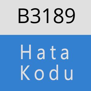 B3189 hatasi