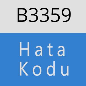 B3359 hatasi