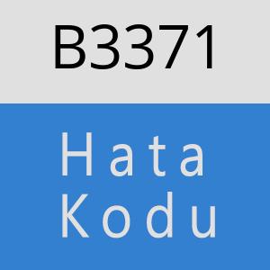 B3371 hatasi