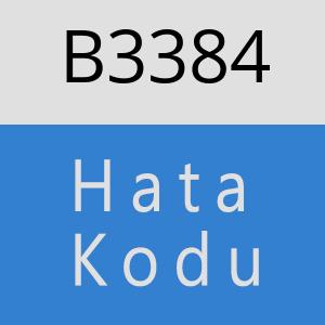 B3384 hatasi