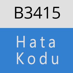 B3415 hatasi