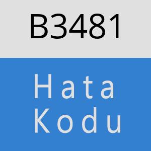 B3481 hatasi