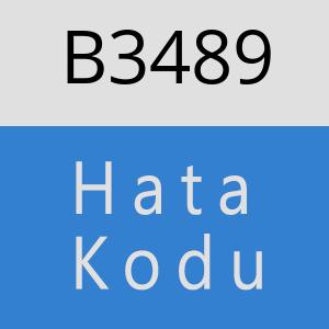 B3489 hatasi